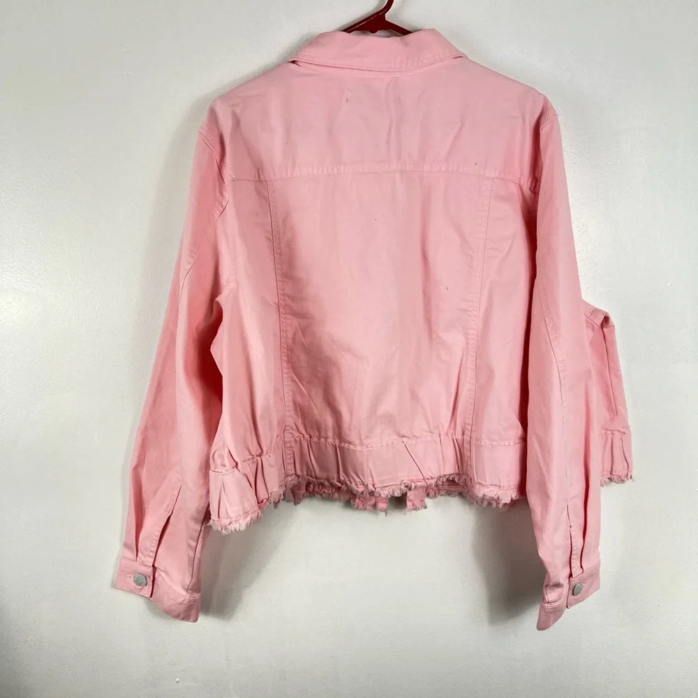 EST 1946 Denim 22/24 w pink jacket nwt 26 p2p 21 length crop nwt grey bottom